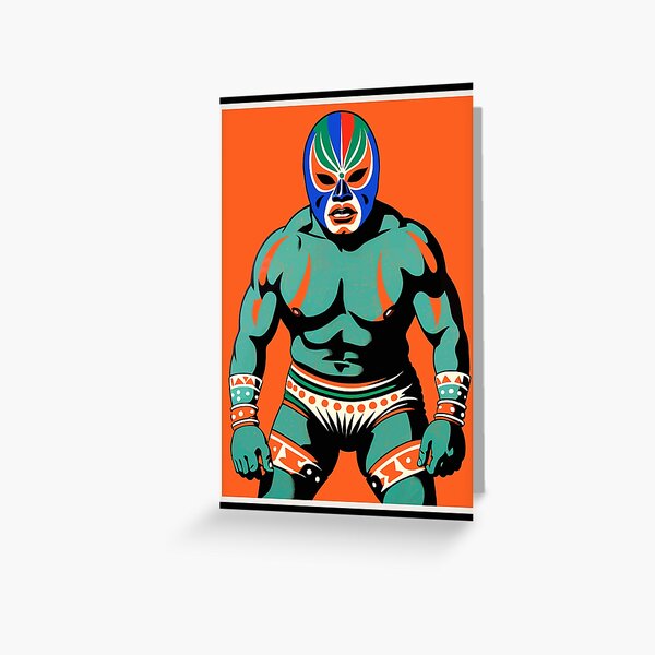 Pop Art Mexican Wrestler Lucha Libre 1950's