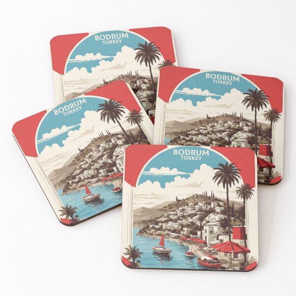 Item preview, Bodrum Turkey Vintage Travel Poster designed and sold by TravelersGems.
