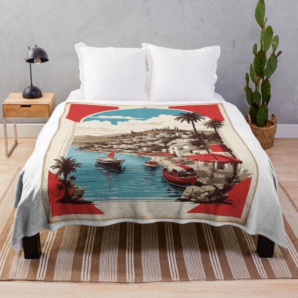 Item preview, Bodrum Turkey Vintage Travel Poster Art designed and sold by TravelersGems.
