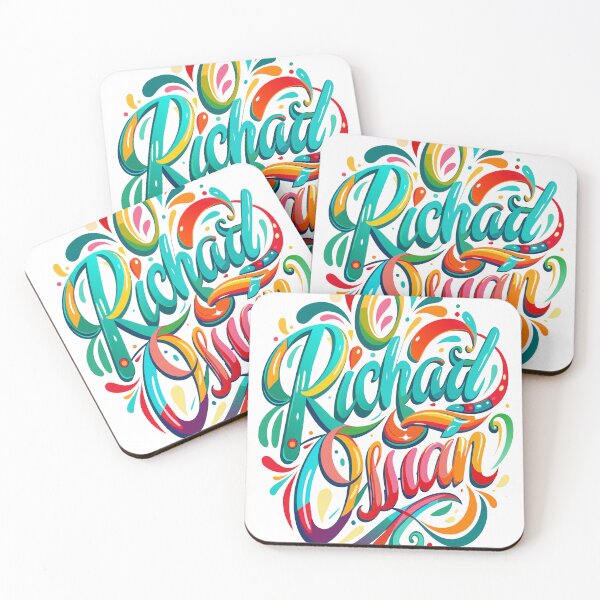 Item preview, 'Richard Osman' Colorful Handwritten Calligraphy Art designed and sold by merchtrends-svg.