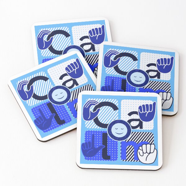 Item preview, CALM Sign Language Squares designed and sold by IndeOandM.