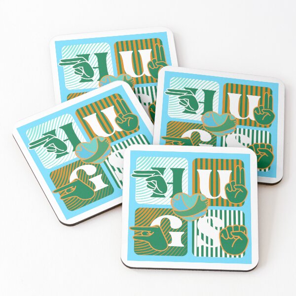 Item preview, HUG Sign Language Squares designed and sold by IndeOandM.