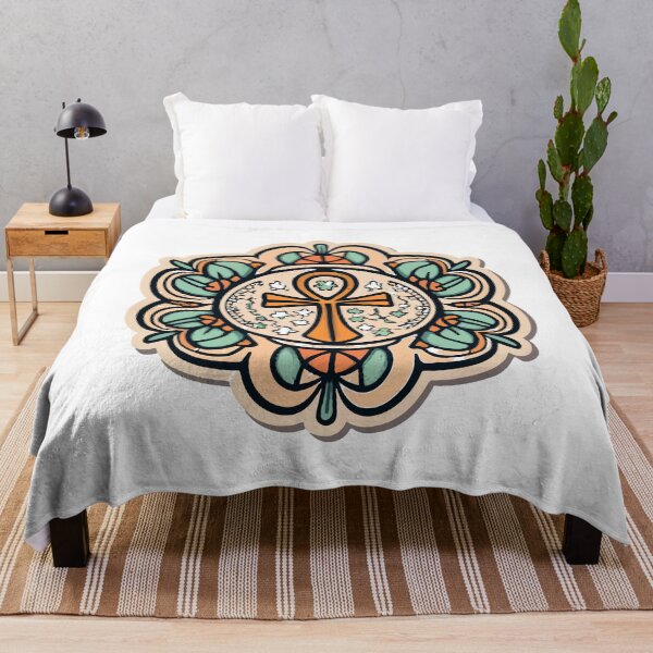 Item preview, Intricate Ankh and Lotus - Egyptian Mythology Art designed and sold by NiftyWrx.