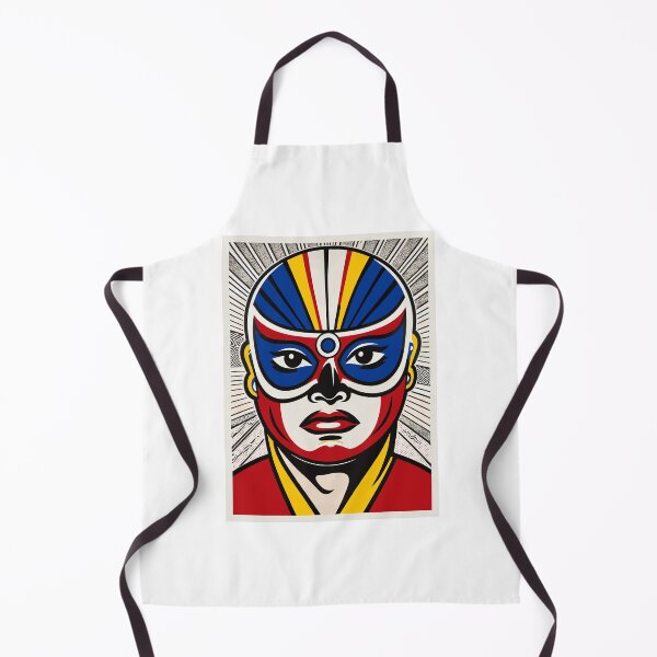 Artikelvorschau, Mexikanischer Wrestler Pop Art Print 1960er Jahre Roy Lichtenstein entworfen und verkauft von retrographics.