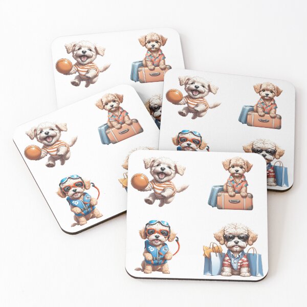 Item preview, Maltipoo cute puppy dog travel Sticker Pack designed and sold by Keffy.