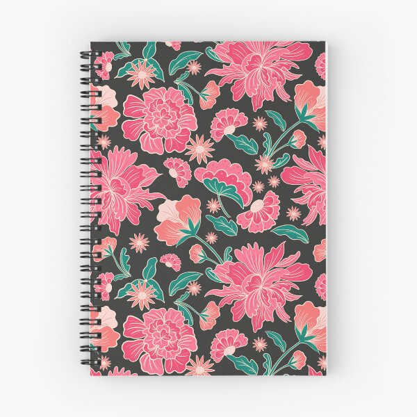 Item preview, Pink and black chintz - vintage floral pattern designed and sold by Home Cyn Home.