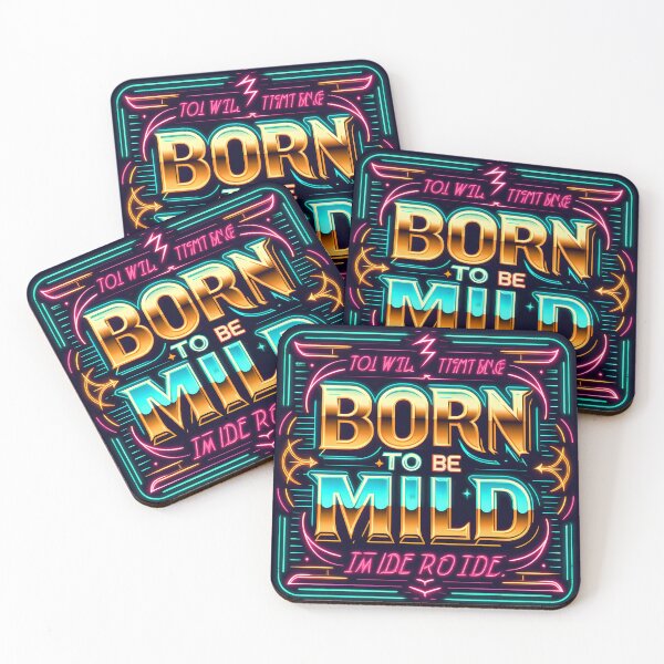 Item preview, Born to be Mild, typography, retro designed and sold by maxmaj.
