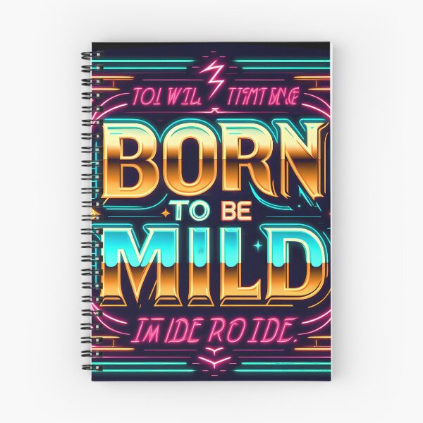 Item preview, Born to be Mild, typography, retro designed and sold by maxmaj.