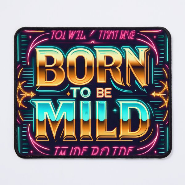 Item preview, Born to be Mild, typography, retro designed and sold by maxmaj.