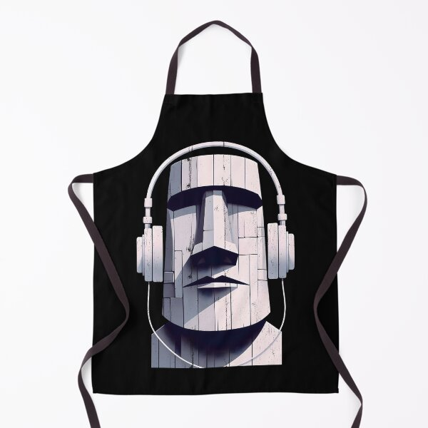 Item preview, Moai Statue Listening To Music - Easter Island Headphones designed and sold by Urban-Alien.