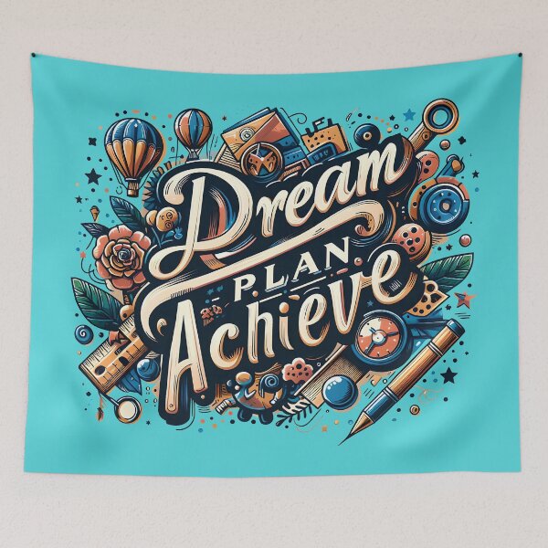 Item preview, Dream Plan Achieve, typography designed and sold by maxmaj.