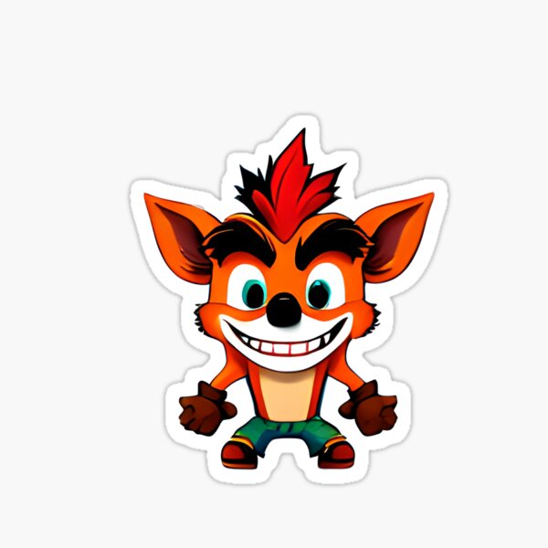 Vista previa del artículo con la obra «Chibi Crash Bandicoot», diseñado y vendido por Timothy Cruse.