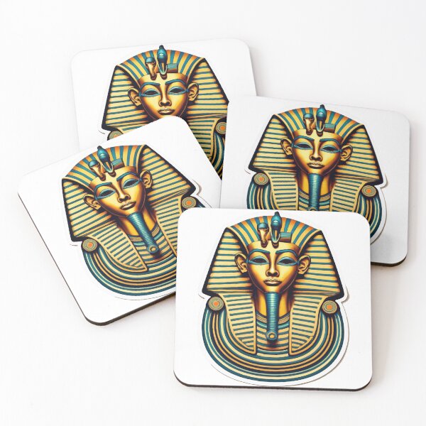 Item preview, Golden Pharaoh Mask - Minimalist Egyptian Royalty designed and sold by NiftyWrx.