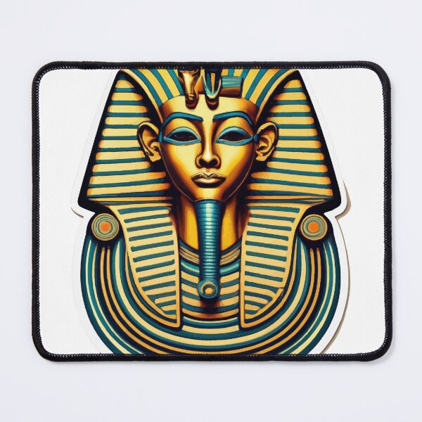 Item preview, Golden Pharaoh Mask - Minimalist Egyptian Royalty designed and sold by NiftyWrx.