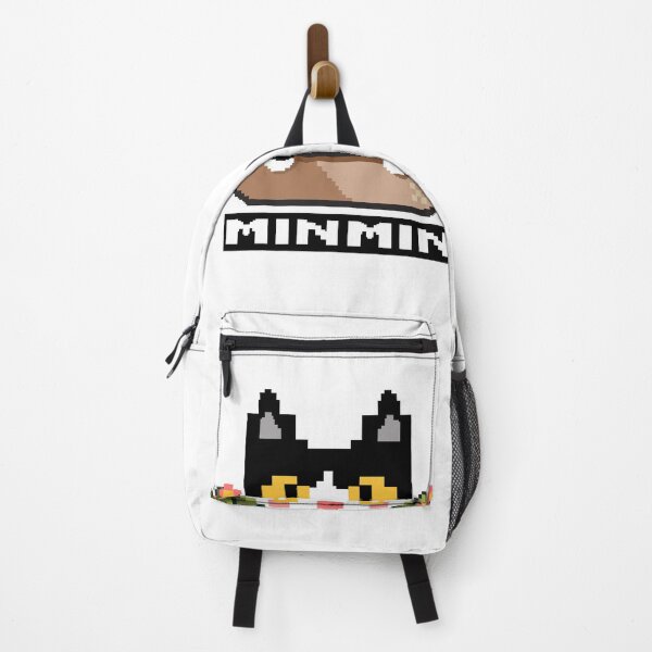 Item preview, tuxedo cat in a pot of flowers in pixel art designed and sold by pepechanpixel.