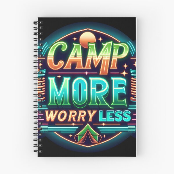 Item preview, Camp more worry less, typography, retro designed and sold by maxmaj.