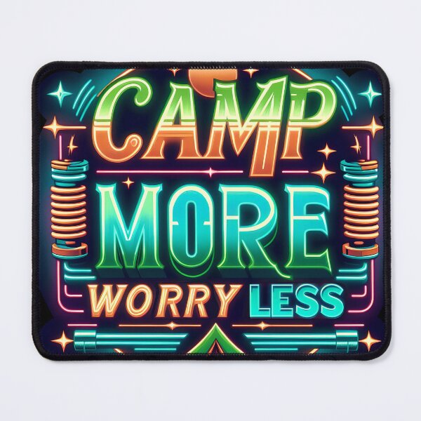 Item preview, Camp more worry less, typography, retro designed and sold by maxmaj.