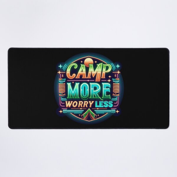 Item preview, Camp more worry less, typography, retro designed and sold by maxmaj.