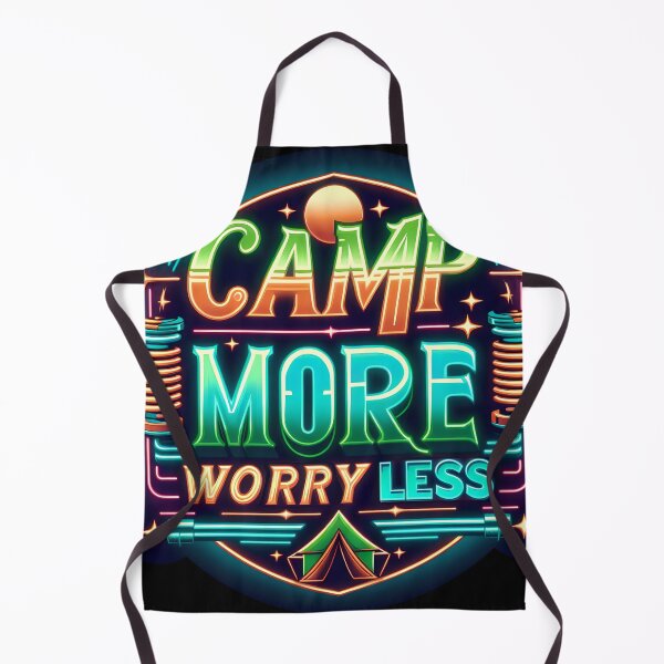 Item preview, Camp more worry less, typography, retro designed and sold by maxmaj.