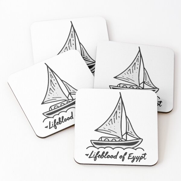 Item preview, Lifeblood of Egypt - Nile River & Felucca Sailboat Design designed and sold by NiftyWrx.