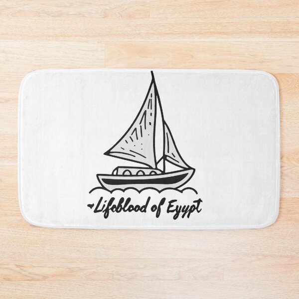 Item preview, Lifeblood of Egypt - Nile River & Felucca Sailboat Design designed and sold by NiftyWrx.