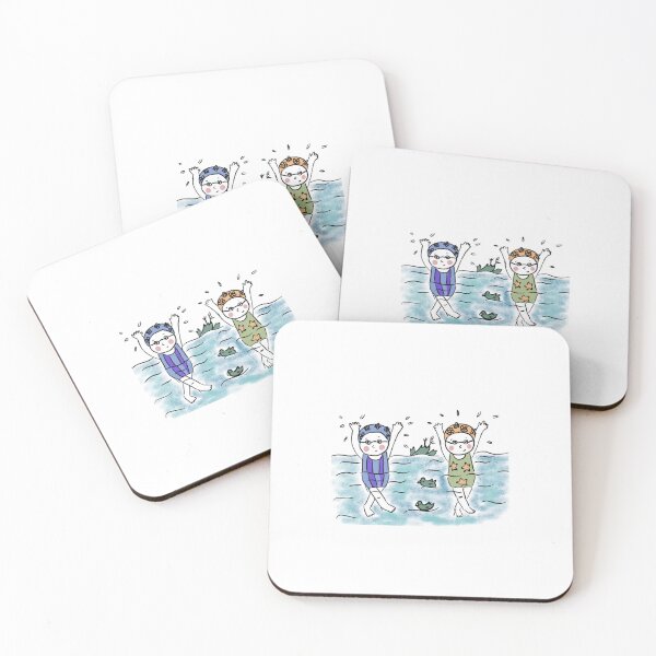 Item preview, Two swimmers and ducks designed and sold by Gemma Creegan.