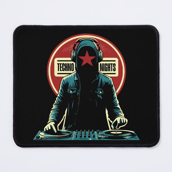 Item preview, Techno Nights - DJ Star Spinning Vinyl On Turntables designed and sold by Urban-Alien.
