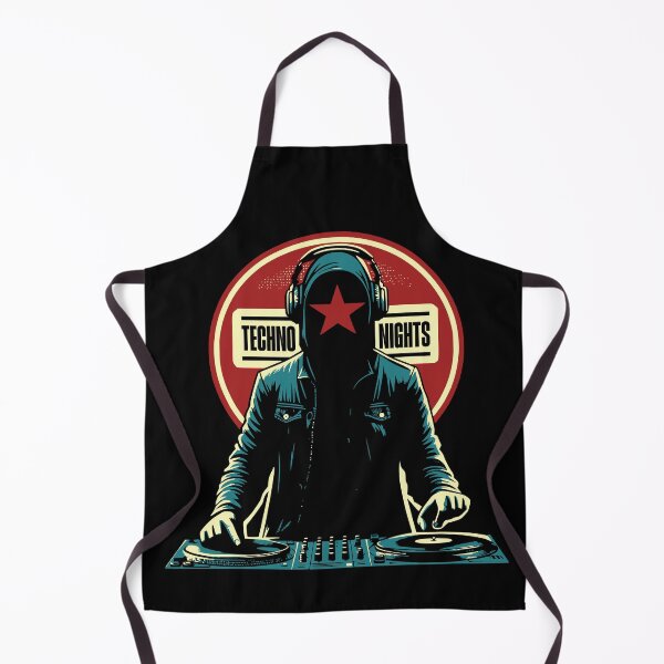 Item preview, Techno Nights - DJ Star Spinning Vinyl On Turntables designed and sold by Urban-Alien.