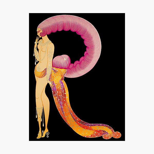 Item preview, Erté - The Letter R from the Alphabet Suite, 1976 designed and sold by elektronen.