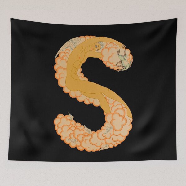 Item preview, Erté - The Letter S from the Alphabet Suite, 1976 designed and sold by elektronen.