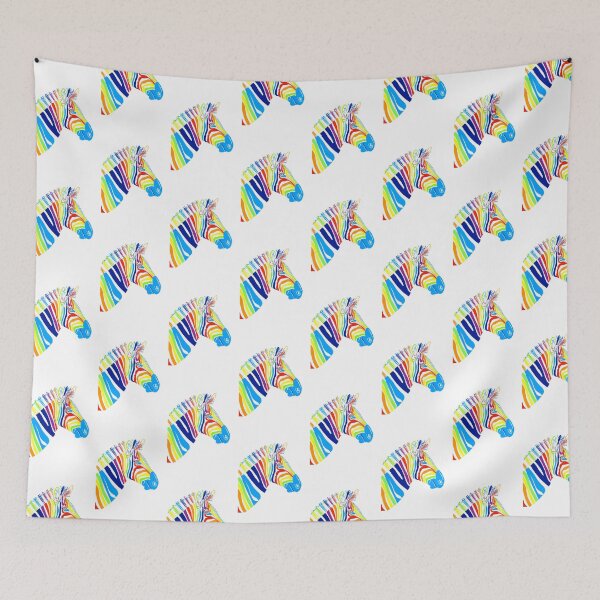 Item preview, Rainbow Zebra Portrait designed and sold by Adam Regester.