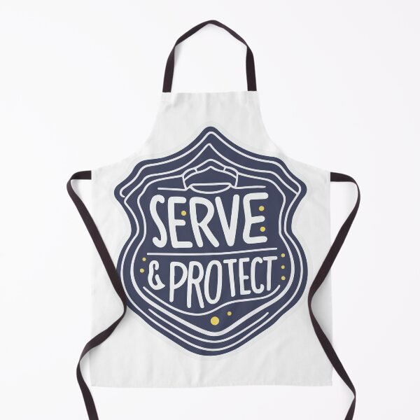 Item preview, Serve & Protect Minimalist Police Badge designed and sold by NiftyWrx.