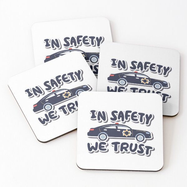 Item preview, In Safety We Trust Police Silhouette Sticker designed and sold by NiftyWrx.