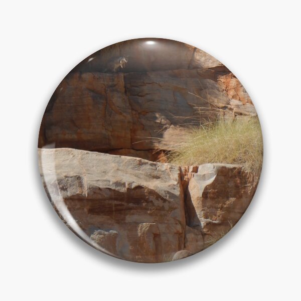 Item preview, Two rock wallabies on a sandstone cliff face. designed and sold by EAnneH.