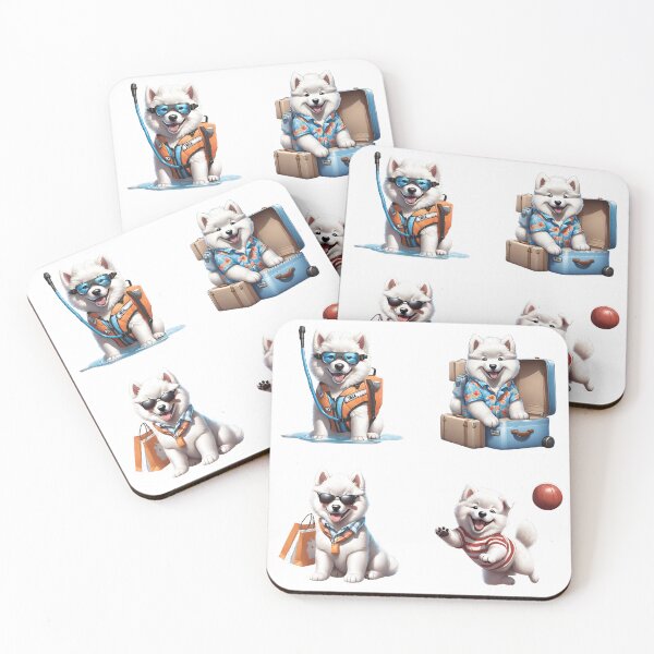 Item preview, Samoyed cute puppy dog travel Sticker Pack designed and sold by Keffy.