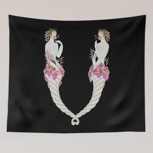 Item preview, Erté - The Letter V from the Alphabet Suite, 1976 designed and sold by elektronen.