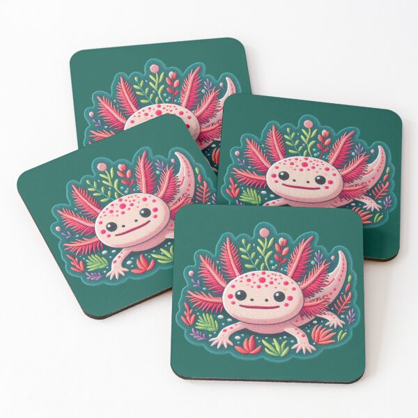 Item preview, Pink Axolotl Patch designed and sold by pixiedustpaint.