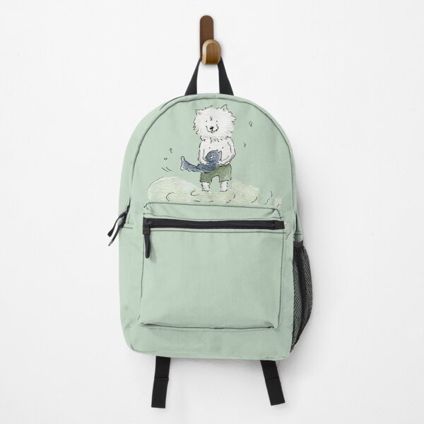 Item preview, Shirtless Fishing Samoyed designed and sold by huangtingart.