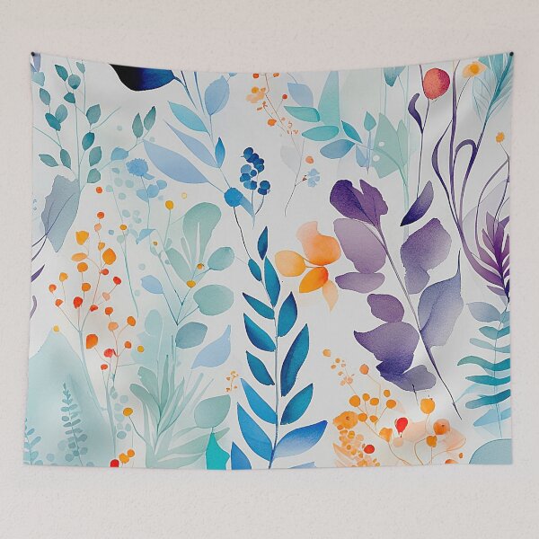 Item preview, Cool toned leafs pattern  designed and sold by Kunika Singh.