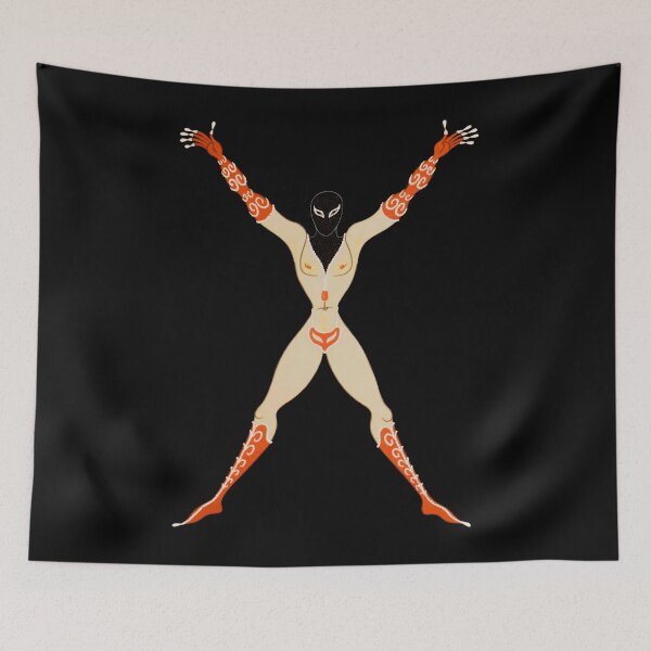 Item preview, Erté - The Letter X from the Alphabet Suite, 1976 designed and sold by elektronen.