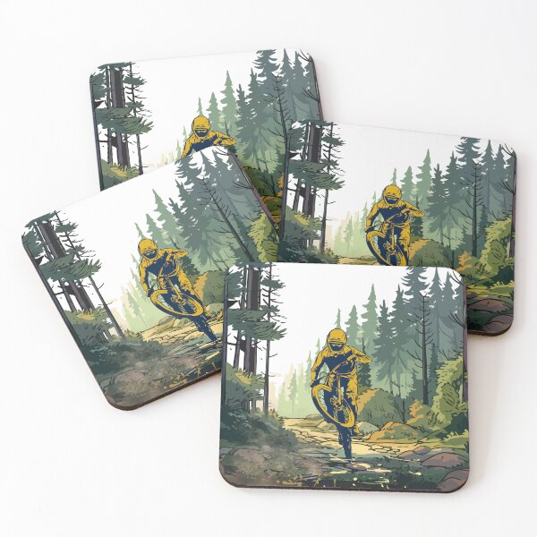 Item preview, Retro styled downhill mountain biking mountain bike designed and sold by supriyo-art.