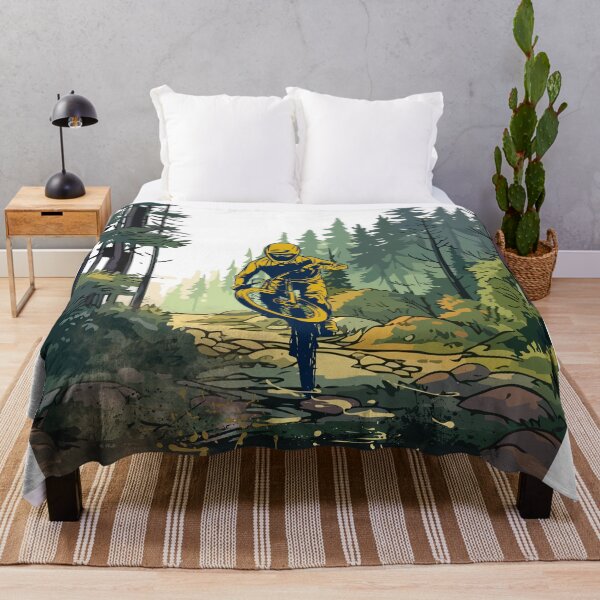 Item preview, Retro styled downhill mountain biking mountain bike designed and sold by supriyo-art.