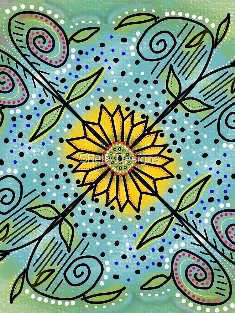 Thumbnail 3 of 3, Scarf, SunFlower designed and sold by BomShellsDesign.