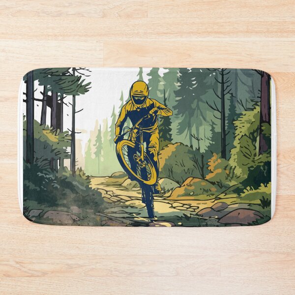 Item preview, Retro styled downhill mountain biking mountain bike designed and sold by supriyo-art.