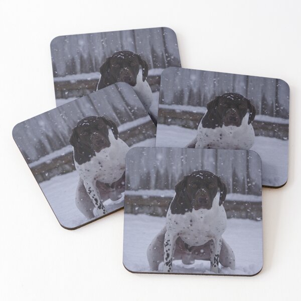 Item preview, German shorthair pointer snow stare designed and sold by Horsequeenozie.