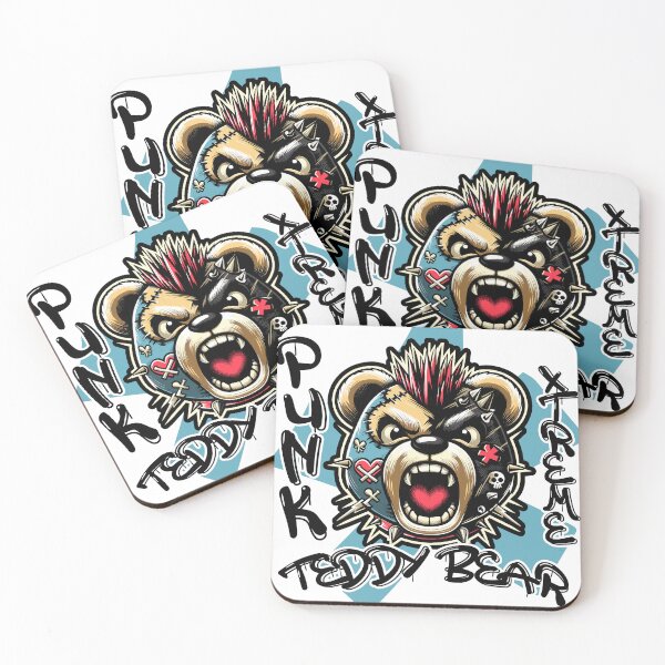 Item preview, Punk Xtreme Teddy Bear cartoon, Art Illustration designed and sold by dakaseli.