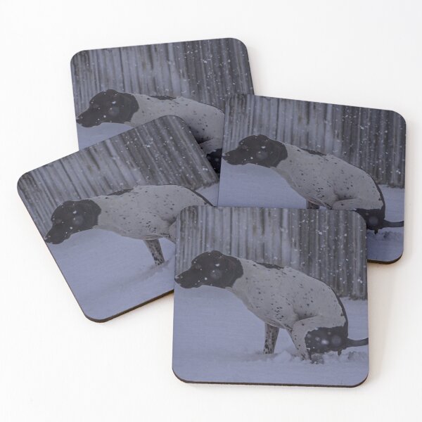 Item preview, German shorthair pointer pooping in snow designed and sold by Horsequeenozie.