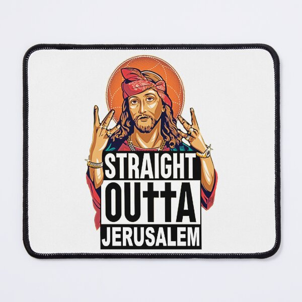 Aperçu de l'œuvre Tout droit sorti de Jérusalem ; Jésus-Christ; créée et vendue par StickerApe.