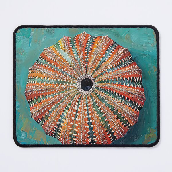 Item preview, Colorful Sea Urchin on Teal designed and sold by Elisabeth Lucas.