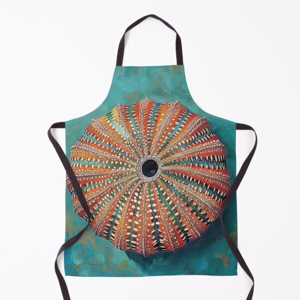 Item preview, Colorful Sea Urchin on Teal designed and sold by Elisabeth Lucas.